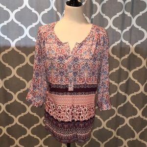 XL Nine West Tunic 3/4 sleeve shirt